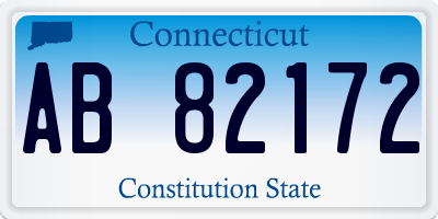 CT license plate AB82172