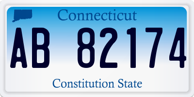 CT license plate AB82174