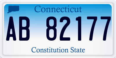 CT license plate AB82177