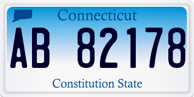 CT license plate AB82178