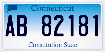 CT license plate AB82181