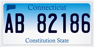 CT license plate AB82186