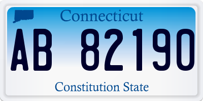 CT license plate AB82190