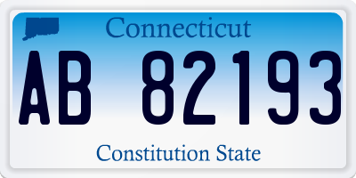 CT license plate AB82193