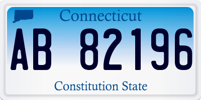 CT license plate AB82196