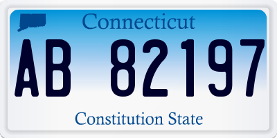 CT license plate AB82197