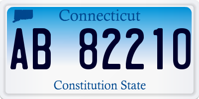 CT license plate AB82210