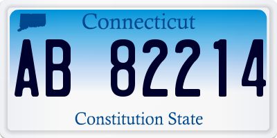 CT license plate AB82214