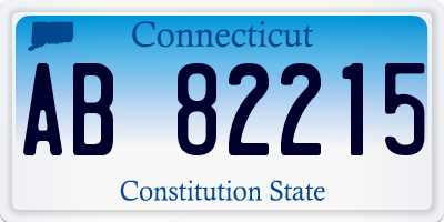 CT license plate AB82215