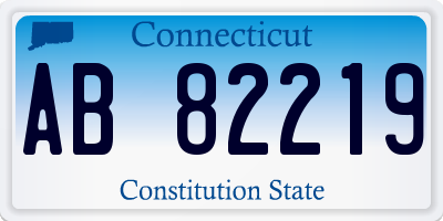 CT license plate AB82219
