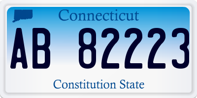 CT license plate AB82223