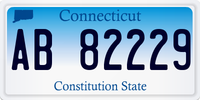 CT license plate AB82229