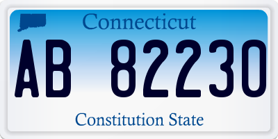 CT license plate AB82230