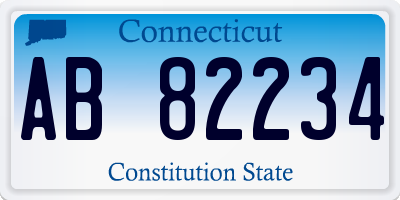 CT license plate AB82234