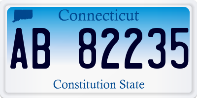 CT license plate AB82235