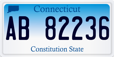 CT license plate AB82236