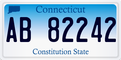 CT license plate AB82242