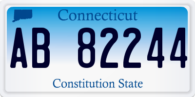 CT license plate AB82244