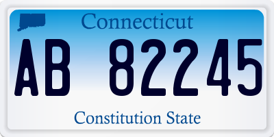 CT license plate AB82245