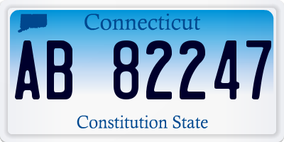 CT license plate AB82247