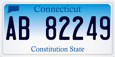 CT license plate AB82249