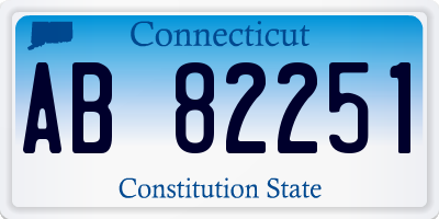 CT license plate AB82251