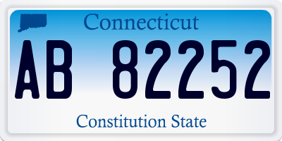 CT license plate AB82252