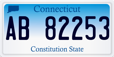 CT license plate AB82253