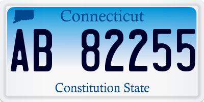 CT license plate AB82255