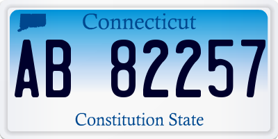 CT license plate AB82257