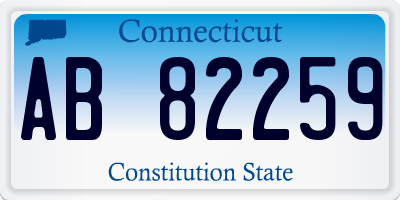 CT license plate AB82259