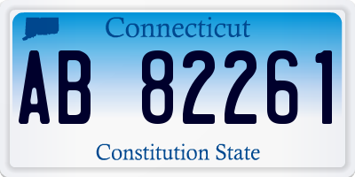 CT license plate AB82261