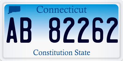 CT license plate AB82262