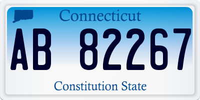 CT license plate AB82267