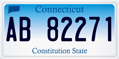 CT license plate AB82271