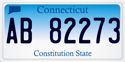 CT license plate AB82273