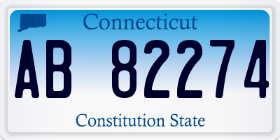 CT license plate AB82274
