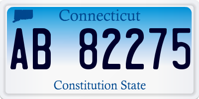CT license plate AB82275
