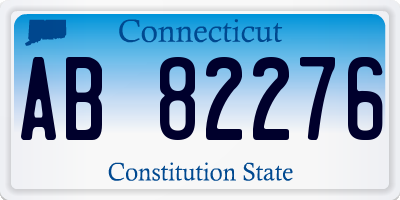 CT license plate AB82276