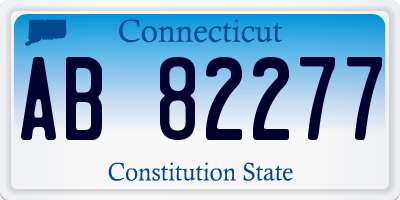 CT license plate AB82277