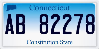 CT license plate AB82278