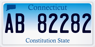 CT license plate AB82282
