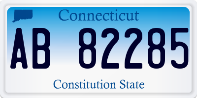 CT license plate AB82285