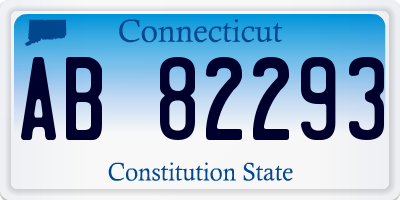 CT license plate AB82293