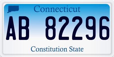 CT license plate AB82296