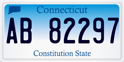 CT license plate AB82297