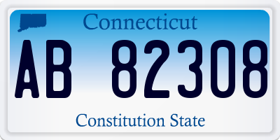 CT license plate AB82308