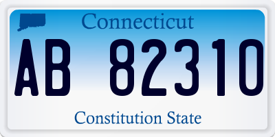 CT license plate AB82310