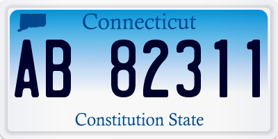 CT license plate AB82311