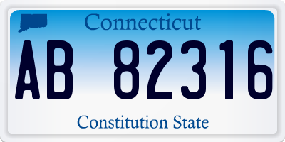 CT license plate AB82316